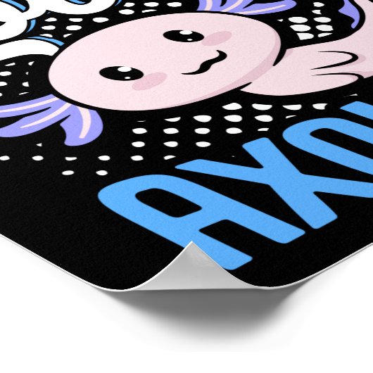 Axolotl Lover Just A Boy Who Loves Axolotls Kawaii Poster (Hoek)