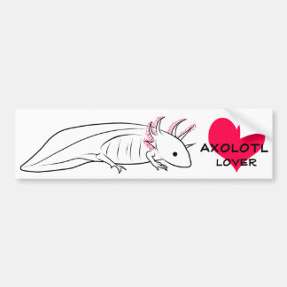 Axolotl Lover met hart Bumpersticker
