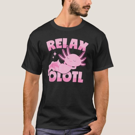 Axolotl Lover Mexican Salamander Relaxolotl Sleepi T-shirt (Voorkant)