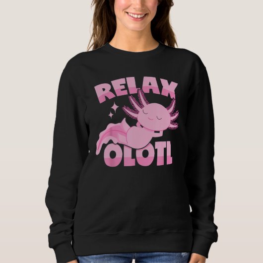 Axolotl Lover Mexican Salamander Relaxolotl Sleepi Trui (Voorkant)