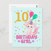 Axolotl Lovers Birthday Girl Salamander Amphibious Briefkaart (Voorkant / Achterkant)