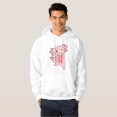 Axolotl Lovers Cute Animals for Kids Pink Hoodie (Voorkant volledig)