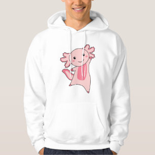Axolotl Lovers Cute Animals for Kids Pink Hoodie