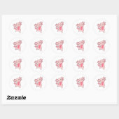 Axolotl Lovers Cute Animals for Kids Pink Ronde Sticker (Vel)