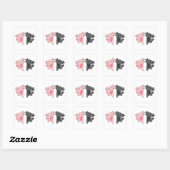 Axolotl Lovers Cute Animals for Kids Pink Square S Vierkante Sticker (Vel)