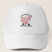 Axolotl Lovers Cute Animals for Kids Pink Trucker Pet (Voorkant)