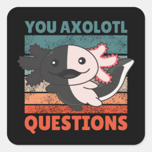 Axolotl Lovers Sweet Animals Kinder Axolotl Square Vierkante Sticker