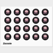 Axolotl Lovers Sweet Animals voor meisjes Roze Ronde Sticker (Vel)