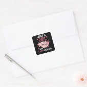 Axolotl Lovers Sweet Animals voor meisjes Roze Vierkante Sticker (Envelop)