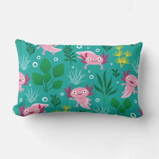 Axolotl Lumbar Pillow Kussen (Voorkant)