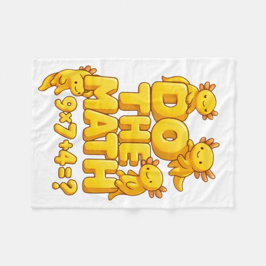 Axolotl Math Magic Blanket Fleece Deken (Voorkant (Horizontaal))