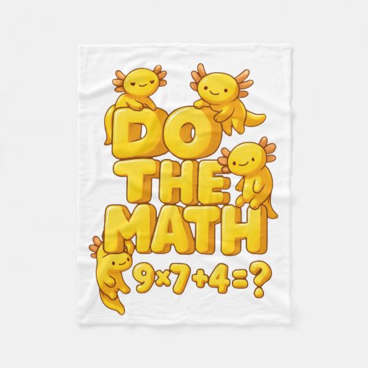 Axolotl Math Magic Blanket Fleece Deken (Voorkant)