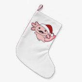 Axolotl Merry Christmas Winter Axolotl Kleine Kerstsok (Voorkant (Hangend))