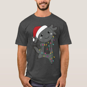 Axolotl Merry Kerstmis, lichte lichte dieren T-shirt