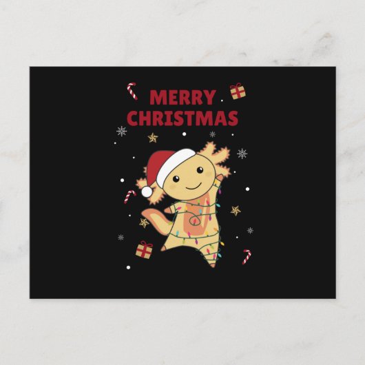 Axolotl Merry Winter Animals Axolotls Briefkaart (Voorkant)