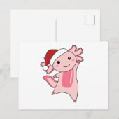Axolotl Merry Winter Animals Axolotls Briefkaart (Voorkant / Achterkant)