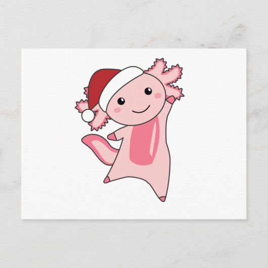Axolotl Merry Winter Animals Axolotls Briefkaart (Voorkant)