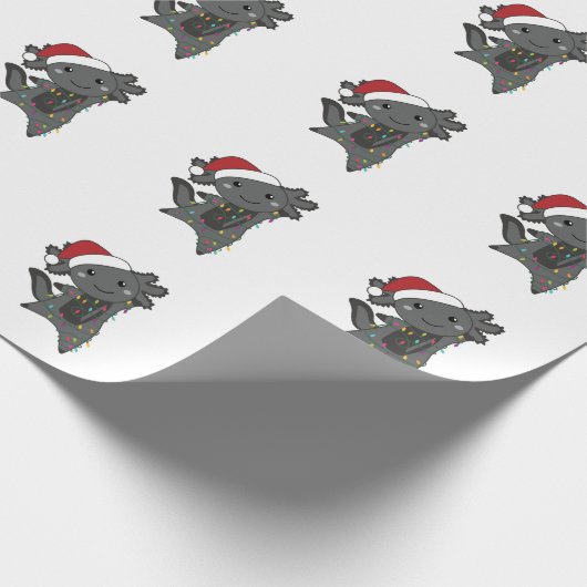 Axolotl Merry Winter Animals Axolotls Cadeaupapier (Hoek)