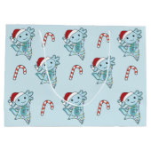 Axolotl Merry Winter Animals Axolotls Groot Cadeauzakje (Achterkant)