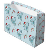 Axolotl Merry Winter Animals Axolotls Groot Cadeauzakje (Achterkant Gekanteld)