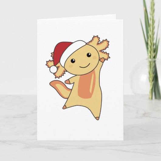 Axolotl Merry Winter Animals Axolotls Kaart (Voorkant)
