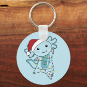 Axolotl Merry Winter Animals Axolotls Ke Sleutelhanger (Voorkant)