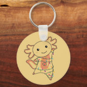 Axolotl Merry Winter Animals Axolotls Ke Sleutelhanger (Voorkant)