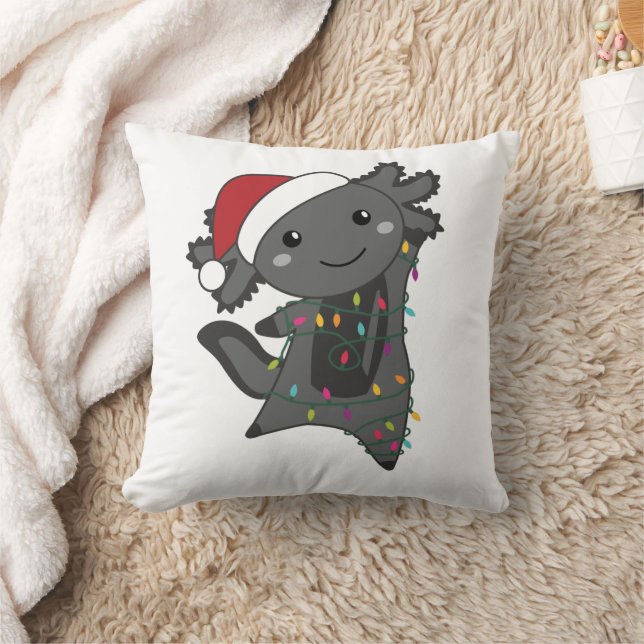 Axolotl Merry Winter Animals Axolotls Kussen (Deken)