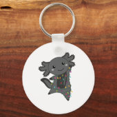 Axolotl Merry Winter Animals Axolotls Sleutelhanger (Voorkant)