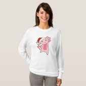 Axolotl Merry Winter Animals Axolotls T-shirt (Voorkant volledig)
