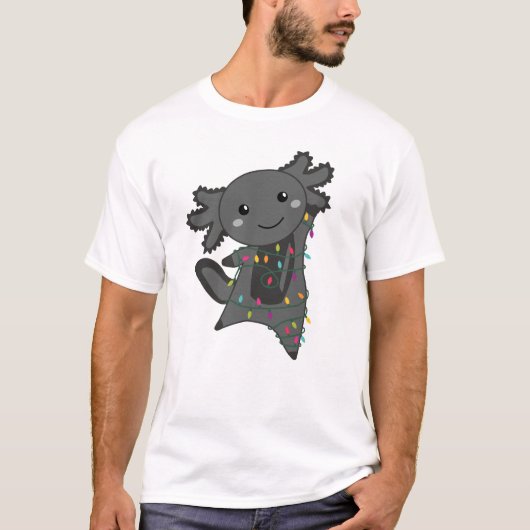 Axolotl Merry Winter Animals Axolotls T-shirt (Voorkant)