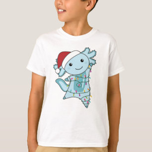 Axolotl Merry Winter Animals Axolotls T-shirt
