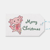 Axolotl Merry Winter Animals Axolotls Tr Cadeaulabel (Voorkant (Horizontaal))