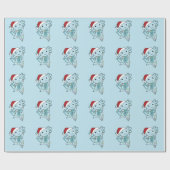 Axolotl Merry Winter Animals Cadeaupapier (Vlak)