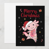 Axolotl Merry Winter Animals Feestdagenkaart (Voorkant / Achterkant)