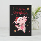 Axolotl Merry Winter Animals Feestdagenkaart (Staand voorkant)
