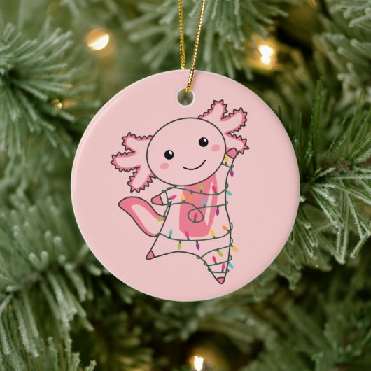 Axolotl Merry Winter Animals Keramisch Ornament (Boom)
