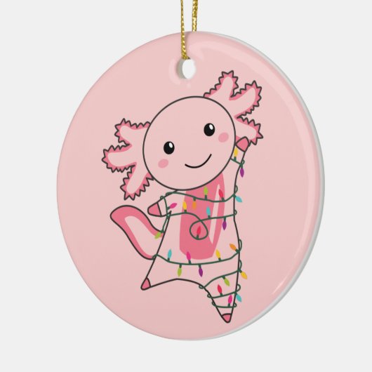 Axolotl Merry Winter Animals Keramisch Ornament (Links)