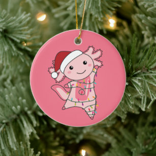 Axolotl Merry Winter Animals Keramisch Ornament
