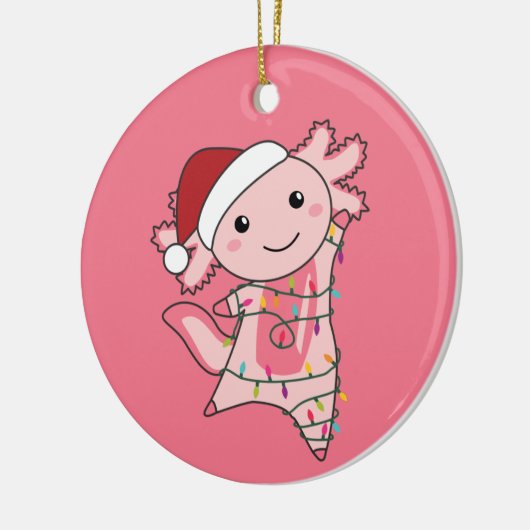 Axolotl Merry Winter Animals Keramisch Ornament (Links)