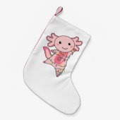 Axolotl Merry Winter Animals Kleine Kerstsok (Voorkant (Hangend))