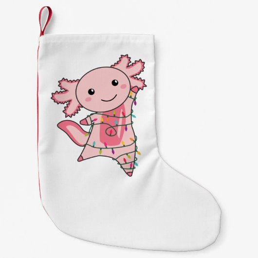 Axolotl Merry Winter Animals Kleine Kerstsok (Voorkant)