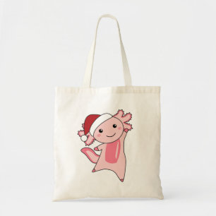 Axolotl Merry Winter Animals Tote Bag