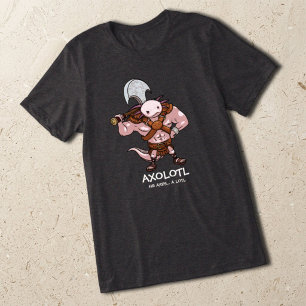 Axolotl met een bijl Gladiator krijger Kunstwerk Tri-Blend Shirt