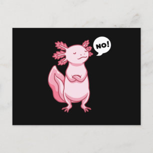 Axolotl met gestompt dier in de Kawaii-stijl Briefkaart