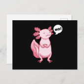 Axolotl met gestompt dier in de Kawaii-stijl Briefkaart (Voorkant / Achterkant)