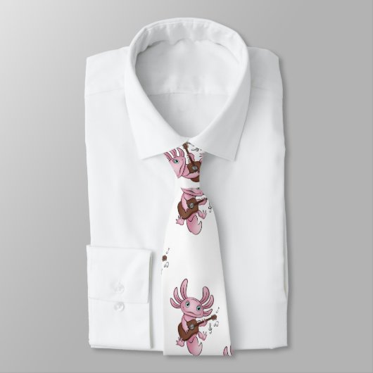 Axolotl met gitaarStropdas Stropdas (Gebonden)