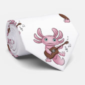 Axolotl met gitaarStropdas Stropdas (Opgerold)