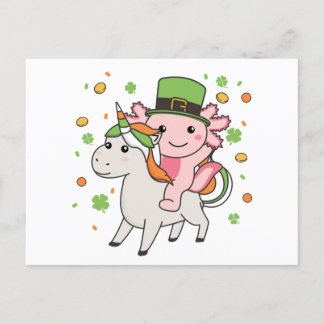 Axolotl met Unicorn St. Briefkaart
