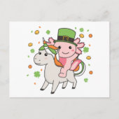 Axolotl met Unicorn St. Briefkaart (Voorkant)